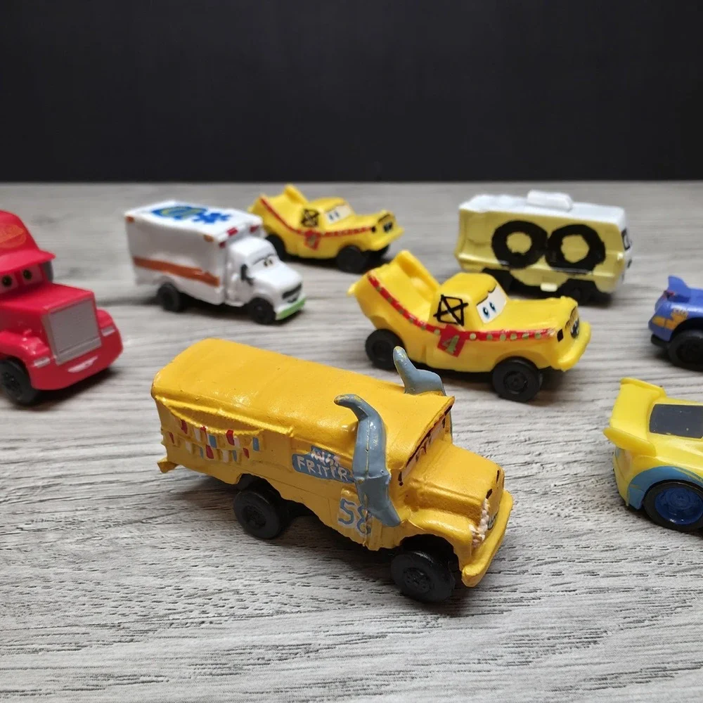 Disney Pixar Cars Thunder Hollow Demolition Derby Mac, Taco,+More - Cake Toppers